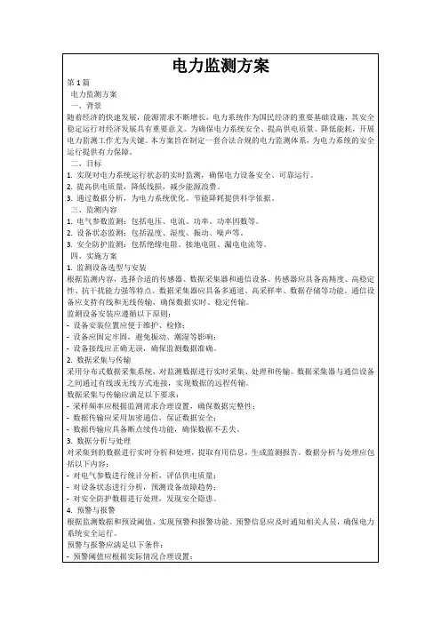 电力监测方案