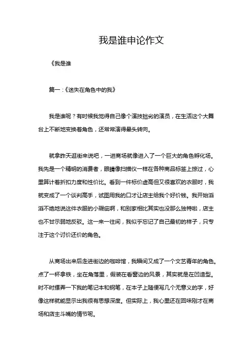 我是谁申论作文