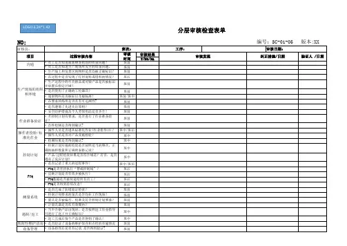分层审核检查表