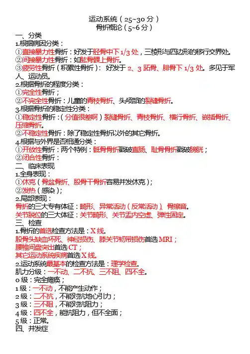 医学笔记-运动系统