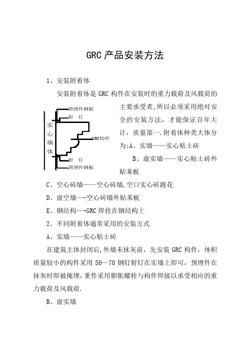 技术交底大全技术交底GRC构件技术交底