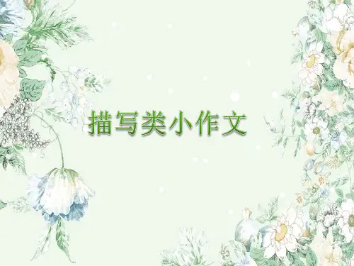 人物描写之外貌描写