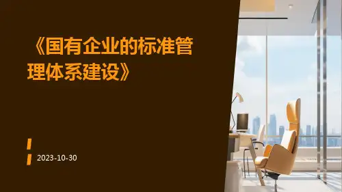 国有企业的标准管理体系建设