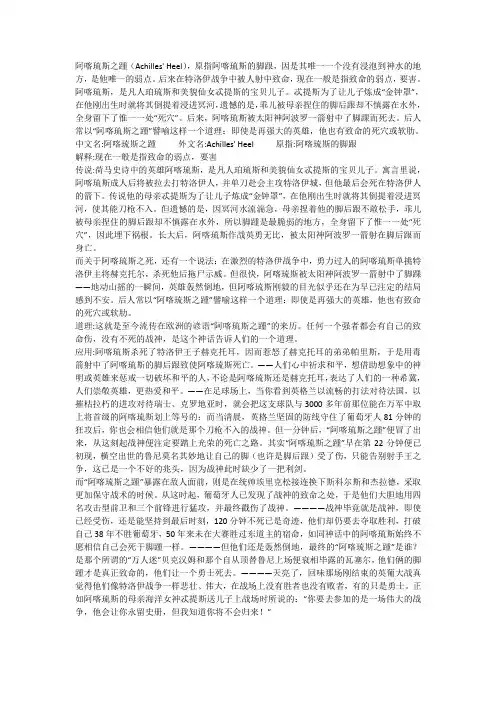 阿喀琉斯之踵