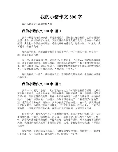 我的小猪作文300字