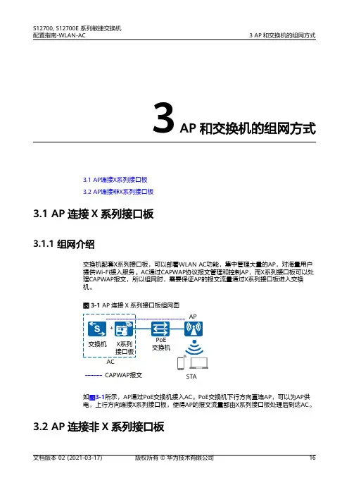 01-03 AP和交换机的组网方式
