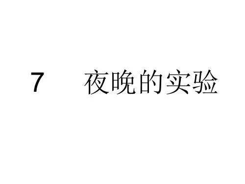 六年级语文夜晚的实验(新编201908)