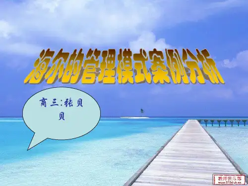 海尔管理模式案例分析