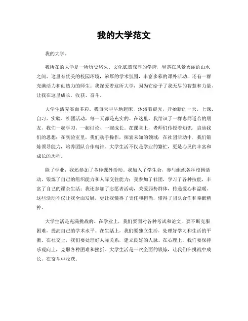 我的大学范文