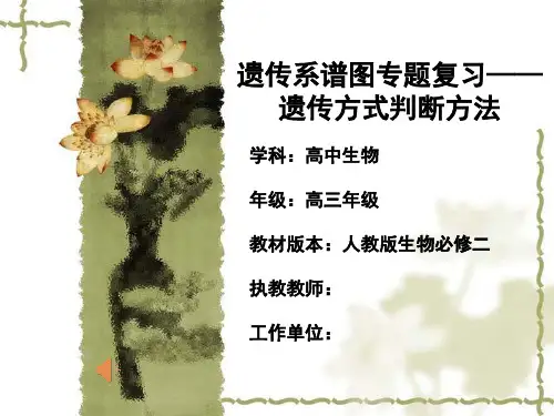 系谱图专题