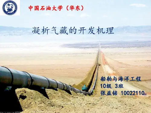 凝析气藏的开发机理 ppt课件