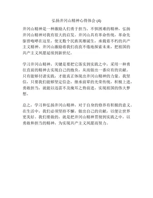 弘扬井冈山精神心得体会 (4)