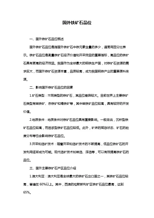 国外铁矿石品位