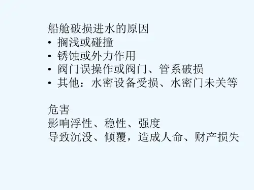 货运 船舶抗沉性 