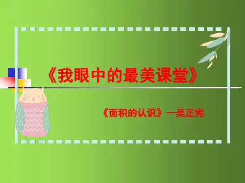 我眼中的最美课堂——《面积的认识》