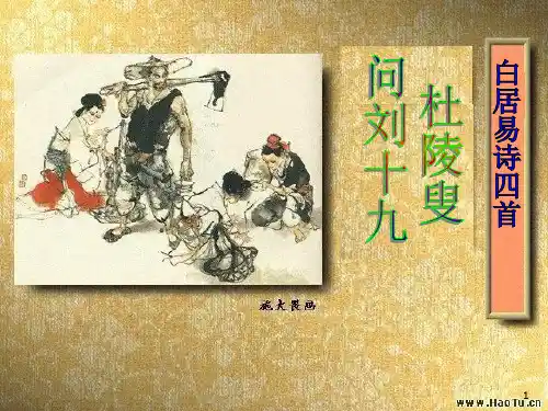 《白居易诗四首》之《杜陵叟》《问刘十九》PPT课件