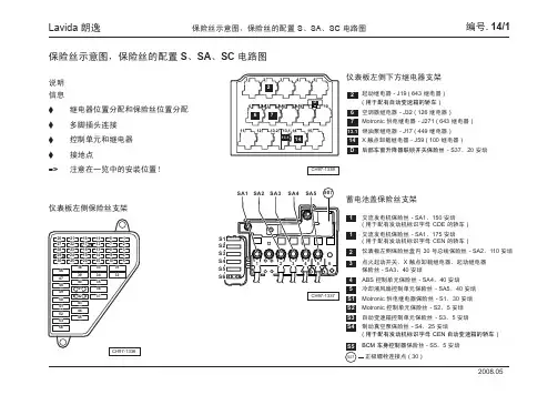 大众朗逸（lavida）保险丝示意图_保险丝的配置ssasc电路图