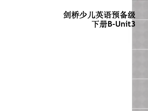 剑桥少儿英语预备级下册B-Unit3