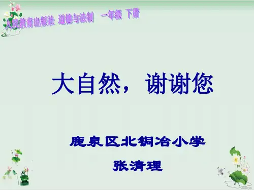 一年级下册道德与法治教学课件《大自然,谢谢您》人教新版