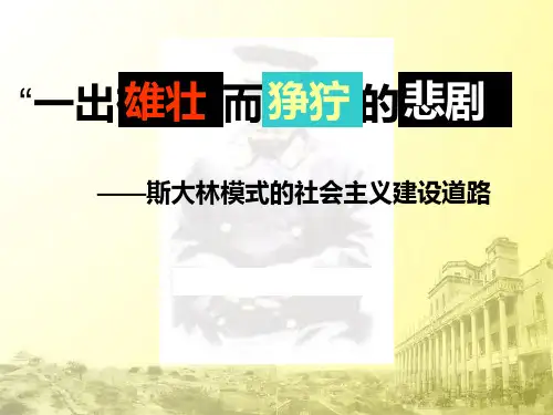 人民版高中历史必修二《七 苏联社会主义建设的经验与教训  二 斯大林模式的社会主义建设道路》公开课课件_9