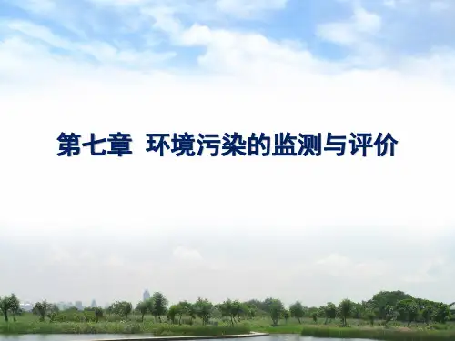 第七章 环境污染的监测与评价