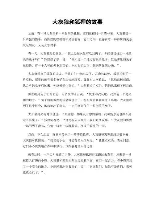 大灰狼和狐狸的故事