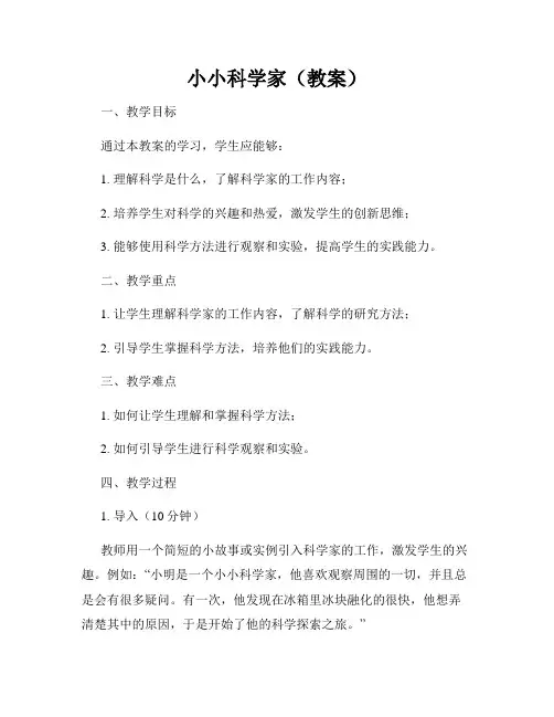 小小科学家(教案)