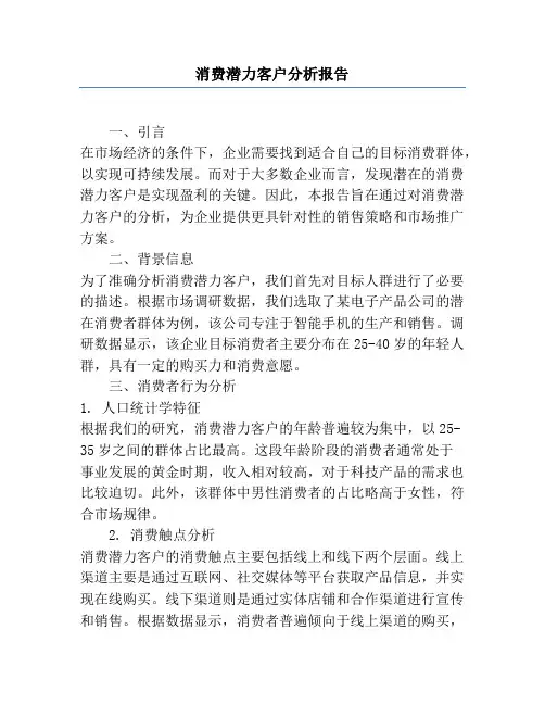消费潜力客户分析报告