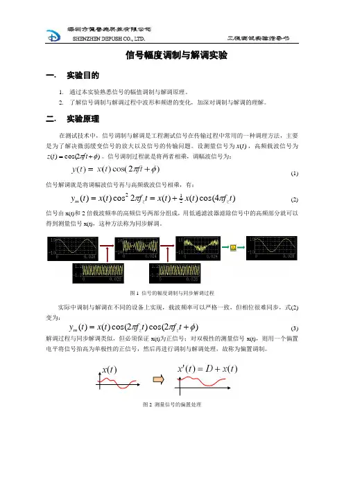 幅度调制与解调实验报告