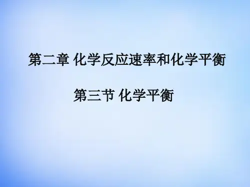 高中化学 2.3《化学平衡》课件1 新人教版选修4