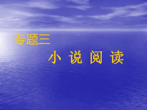 【2020高考语文二轮复习】专题三  小说阅读