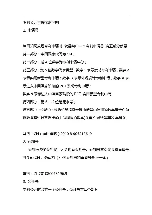 专利公开与授权的区别
