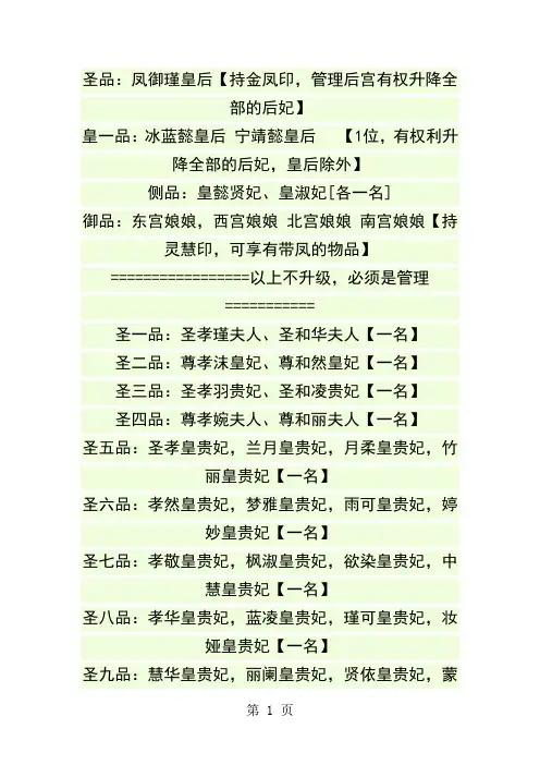 宫斗群职位+问题+答案