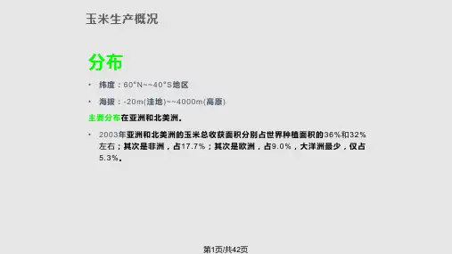 玉米栽培理论与技术PPT课件