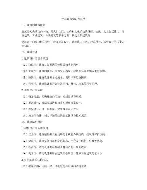 经典建筑知识点总结