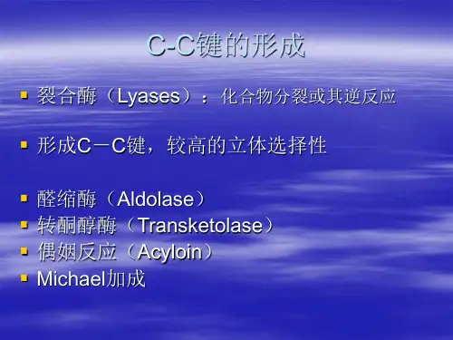 第六讲 典型生物催化的反应-C-C生成