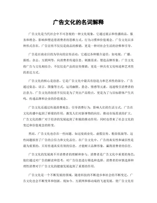 广告文化的名词解释