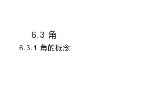 6.3.1 角的概念(课件)人教七年级数学上册