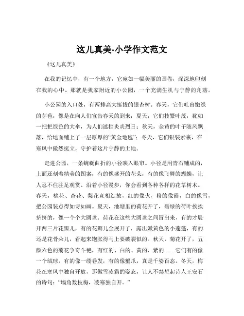 这儿真美-小学作文范文