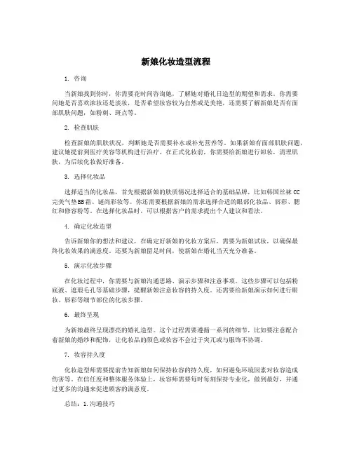 新娘化妆造型流程