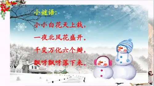 一年级道德与法治上册第13课美丽的冬天ppt课件1新人教版