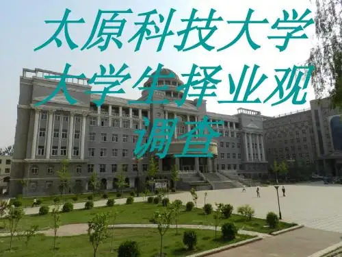 太原科技大学大学生择业观调查报告PPT