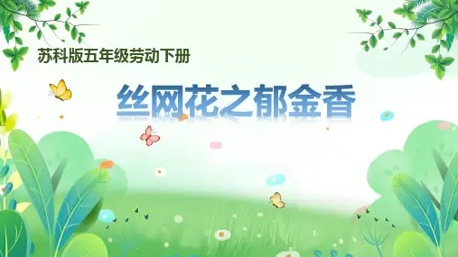 苏科版五年级下册劳动第11课《丝网花之郁金香》课件