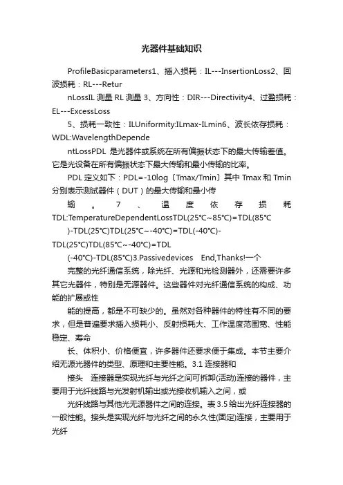 光器件基础知识