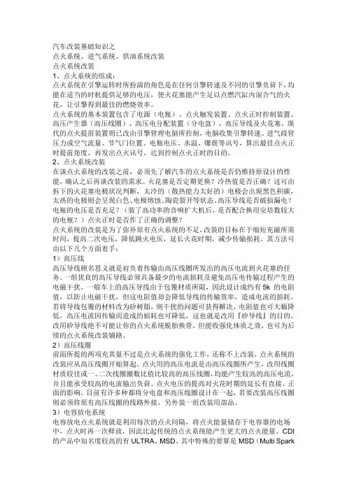 汽车改装基础知识之