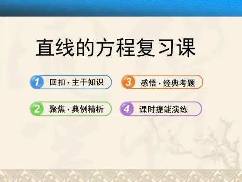 人教A版高中数学必修二第三章《直线与方程》课件设计