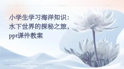 小学生学习海洋知识：水下世界的探秘之旅,ppt课件教案