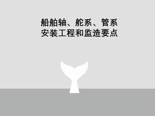 船舶轴、舵系、管系安装工程与监造要点