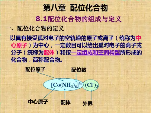 高中化学竞赛配位化合物课件