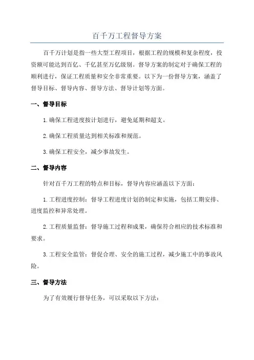 百千万工程督导方案